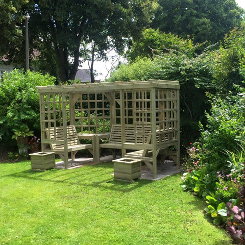 THE RIVIERA SEATED PERGOLA (CVRI101) - Garden Furniture - Churnet Valley - Garden Furniture UK