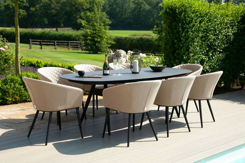 ambition 8 seat oval dining set
