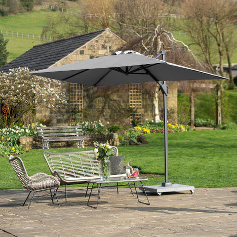 Voyager 3x2m Rectangle Parasol with 90kg Base