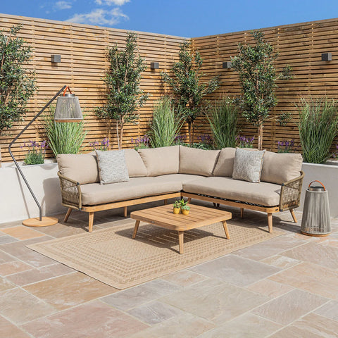 Maze - Bali Corner Sofa with Coffee Table - Ex Display Clearance Outlet