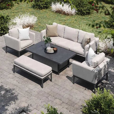pulse 3 seat sofa set with rising table