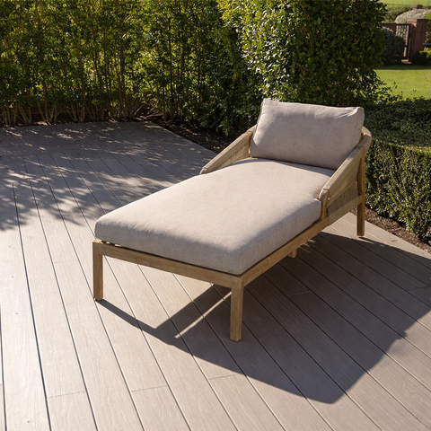 Maze Rattan Martinique Rope Weave Sunlounger x1 Showmodel Ex Display