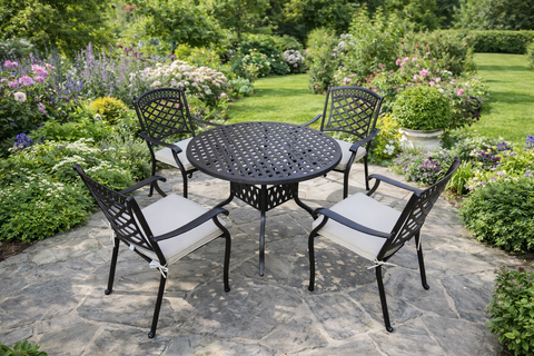 Cast Aluminum 4 Seat Bistro Set Ex Display Clearance