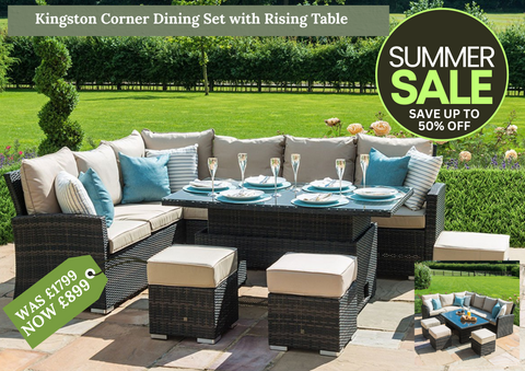 Kingston Corner Corner Sofa Dining Set - show model only Brown