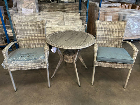 Supremo Rattan Bistro Set - Ex Display Clearance Outlet