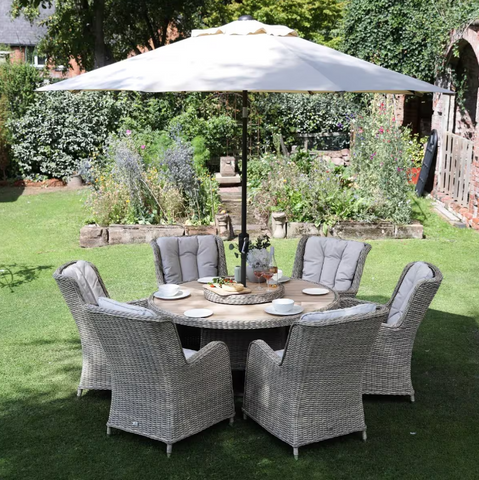 Supremo Lyra 6 Seat Round with Lazy Susan - Boxed Clearance Set