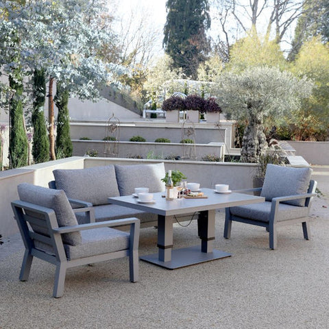 Supremo Logan 2 Seat Lounge Set with Rising Table Showmodel / Ex Display