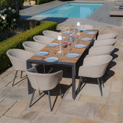 Ambition 10 Seater Dining Set Oatmeal - EX DISPLAY