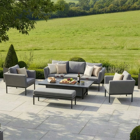 Pulse 3 Seater Sofa Set Zinc Grey - EX DISPLAY