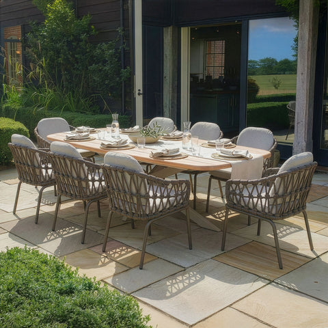 Sicily 8 Seater Dining Set Cafe - EX DISPLAY
