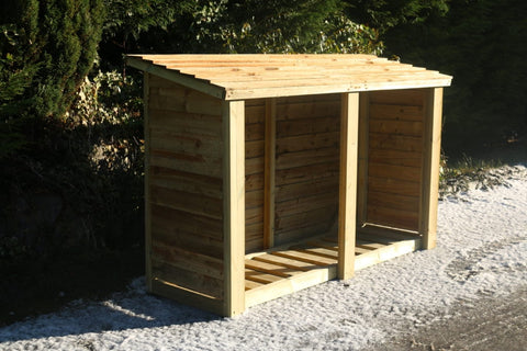 WOODEN LOG STORE - 4 FT H X 6 FT W (CVLS4X6)