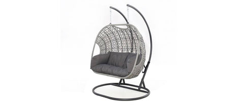 Ascot Swing Hanging Double Chair - With Weatherproof Cushions - Garden Furniture - Maze Rattan - Garden Furniture UK