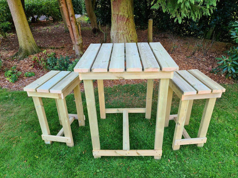 Butchers Bar Set (CVBT101) - Garden Furniture - Churnet Valley - Garden Furniture UK