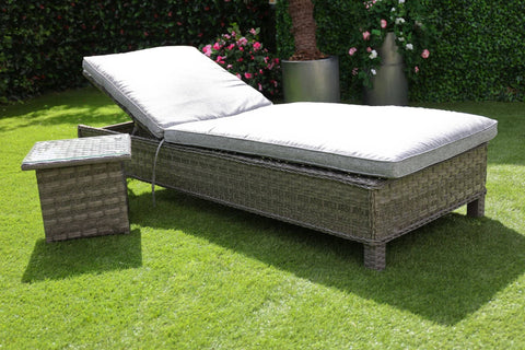 Amalfi Lounger with Side Table - Lounger - Garden Furniture UK - Garden Furniture UK